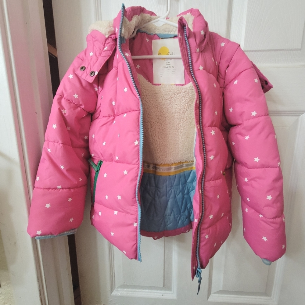 Mini boden 5-6 pink polkadot nwot